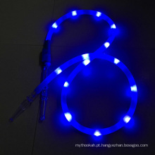 Mais novo 1.8m azul LED lanterna Silicone Hookah Shisha Mangueira (ES-HH-015-4)